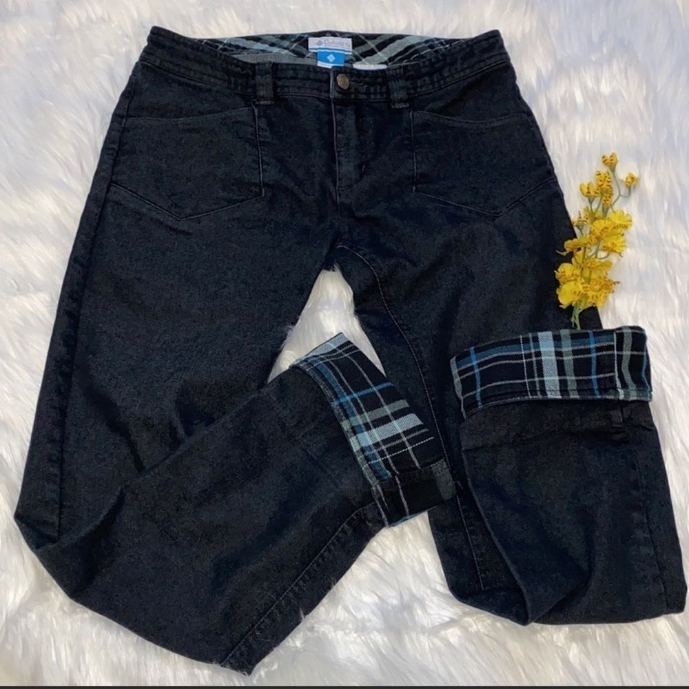 Columbia Plaid Cuff Hiking Denim Pants